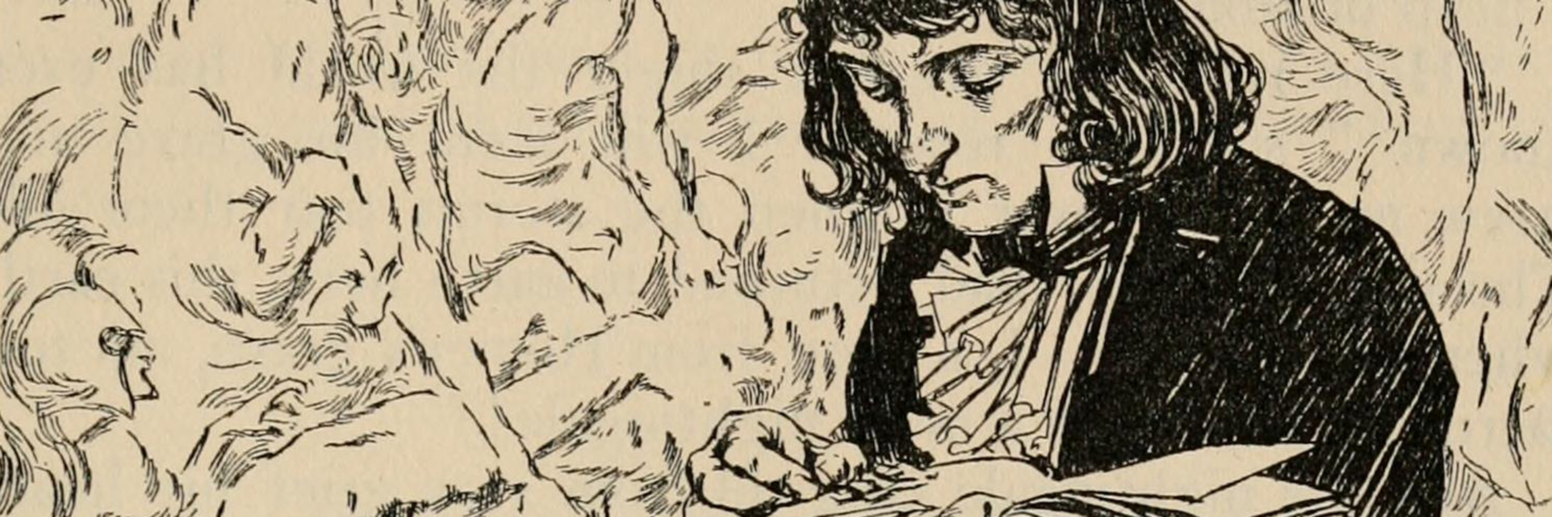 Closeup of an illustration from Hans Christian Anderson book, Fairy tales from Hans Christian Anderson.